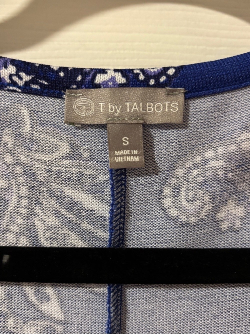 T by Talbots Royal Blue Paisley Wrap Midi Dress S - Picture 2 of 9